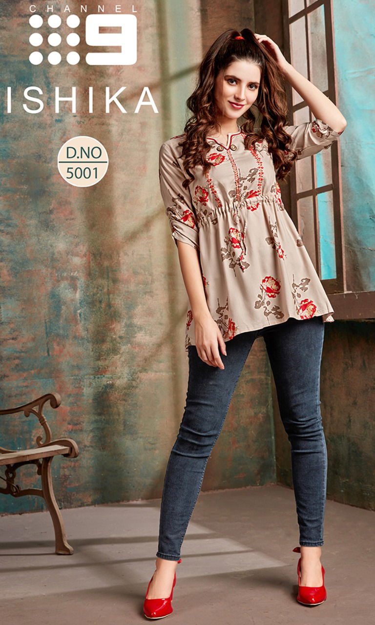 C9 Ishika Latest Designer Printed Ladies Top Collection 