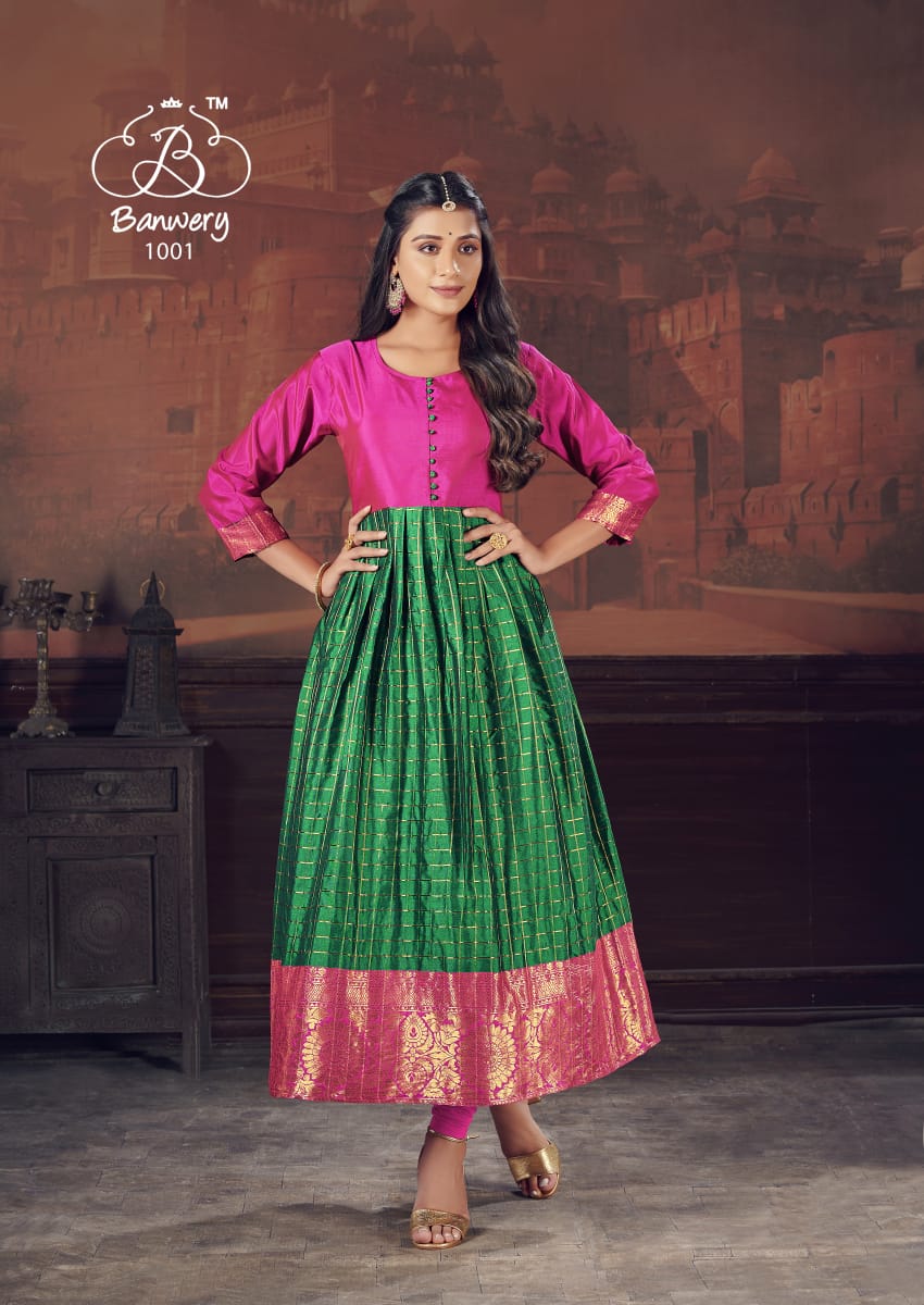 Banwery Pearl Festive Wear Designer Long Gown Style Collection
