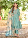 Kesariya By Aanchi Roman Shimmer Surat Kurti With Bottom Dupatta Wholesale Market