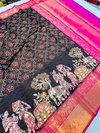Kalamkari Zigzag 2 By Policona Fab Pattu Digital Printed Saree Orders In India