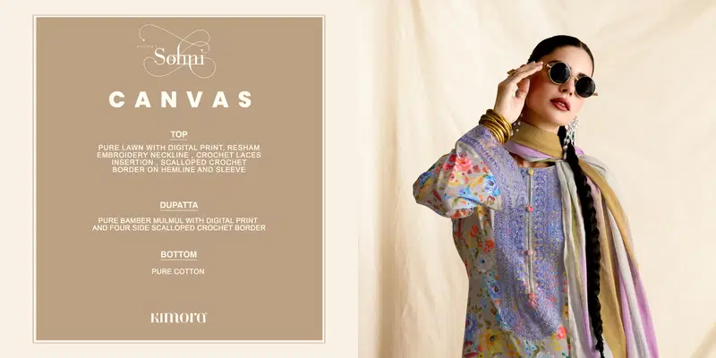 Canvas By Kimora Sohani Lawn Printed Salwar Suits Wholesale Online