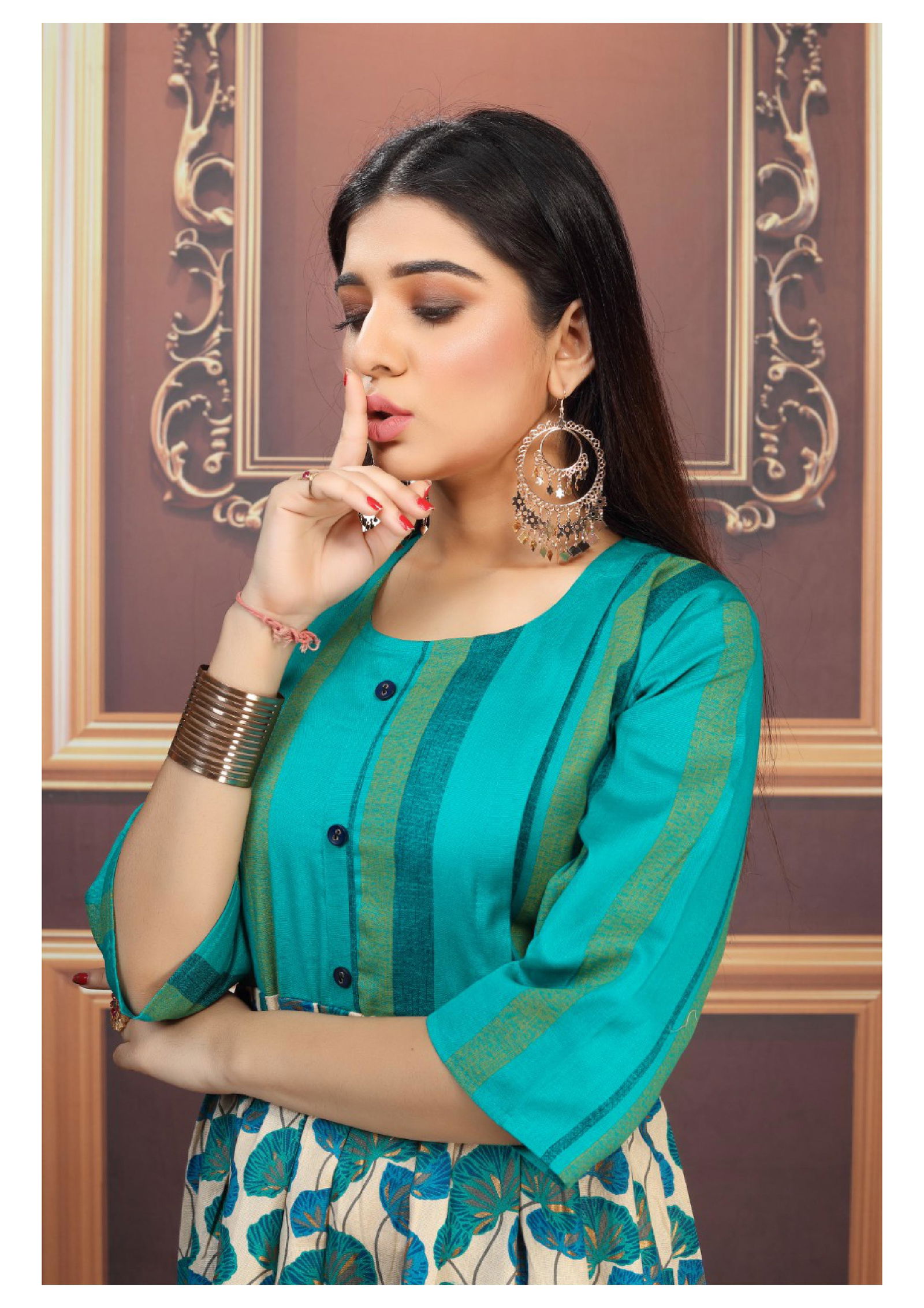 PAKIZA 6 New Collection Fancy Designer Regular Ethnic Wear Cotton Flex Print Anarkali Kurtis Collection