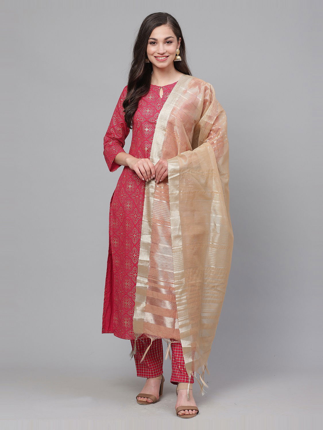 Crystal 2 Casual Fancy Regular Wear Ready Made Cotton Plazzo Suit Collection