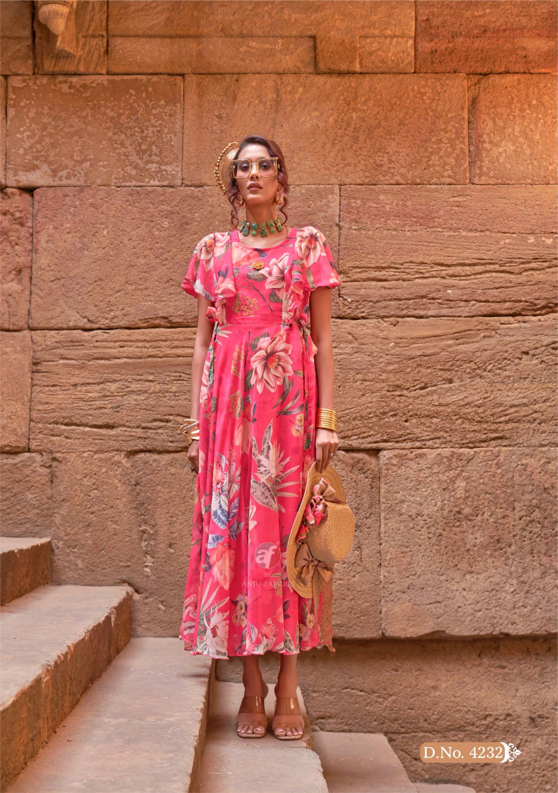 Coral Charm Vol 5 By AF Long Party Wear One Piece Suppliers In India