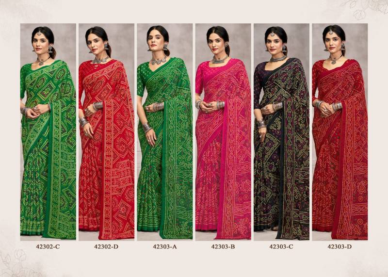 Star Chiffon 194 By Ruchi Printed Chiffon Saree Wholesale Price In Surat