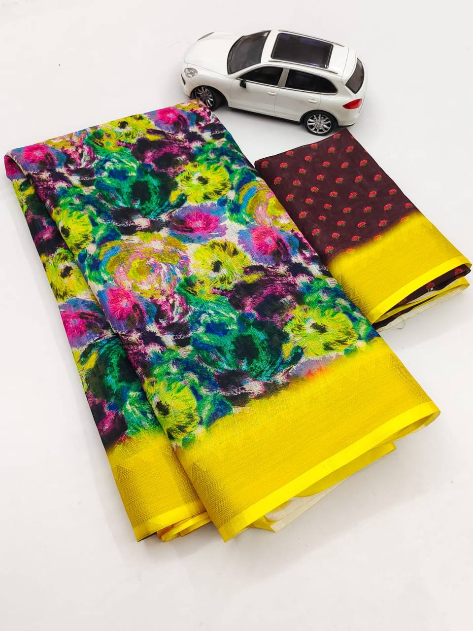 Mg 235 Manglaya Linen Printed Saree Catalog