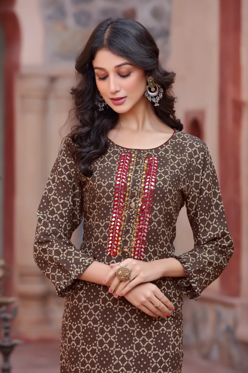 Hiva Inaya Designer Ethnic Wear Rayon Printed Designer Long Kurti Collection