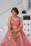 Pink Colour Banarsi Silk Lahenga With Blouse And Dupatta Best Wholesale Shop In Surat Kf 2150
