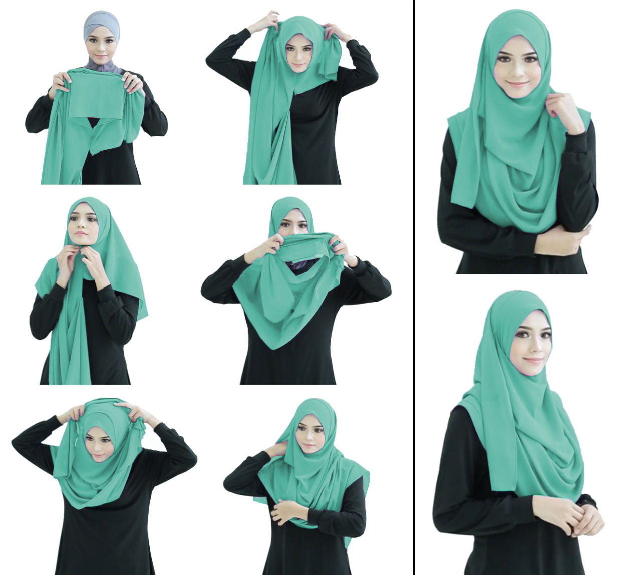 Latest Plain Eight Different Colour Attractive Lycra Headscarf Collection