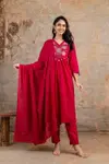 Naisha K 253 Cotton Embroidered Kurti With Bottom Dupatta Wholesale Price In Surat