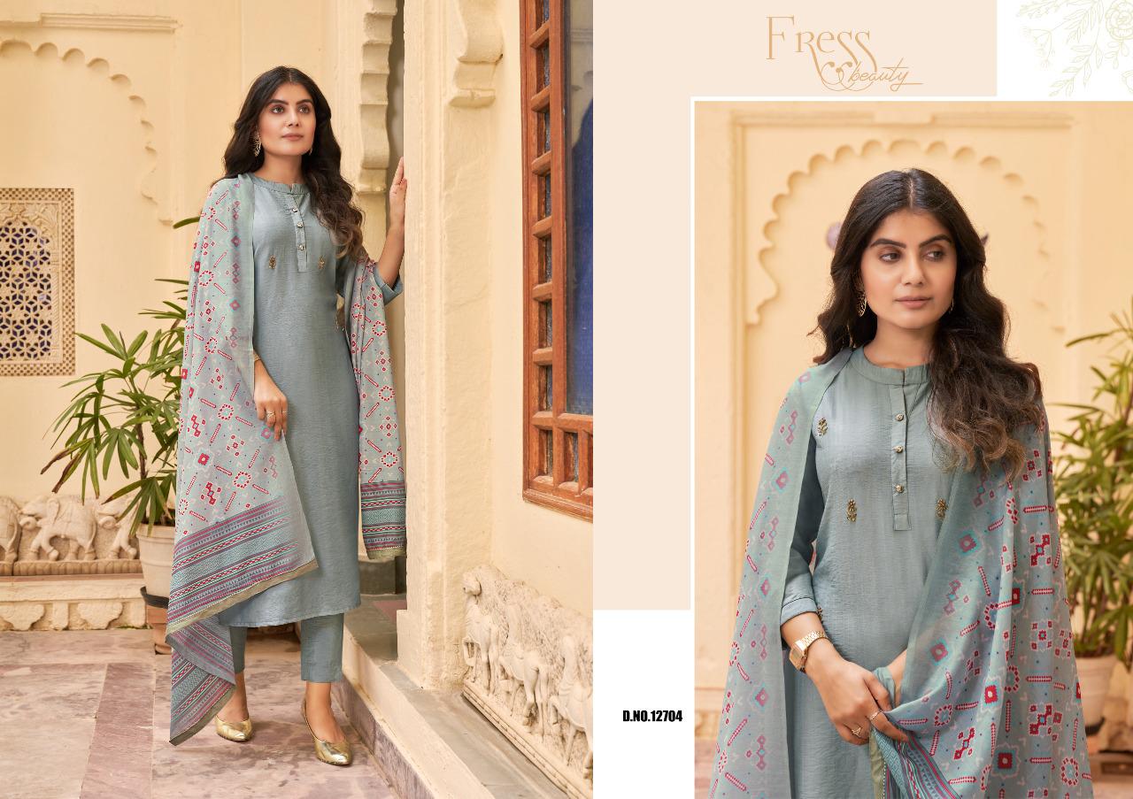 Kalaroop Harrier Exclusive Festive Wear Pure Viscose With Khatli Work Ready Made Collection
