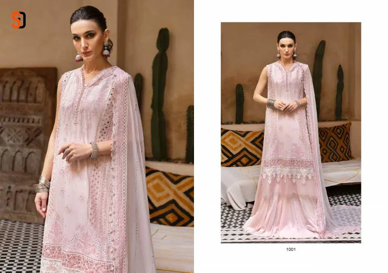 Shraddha Maria B Lawn Chiffon Dupatta Pakistani Salwar Suits Suppliersin India