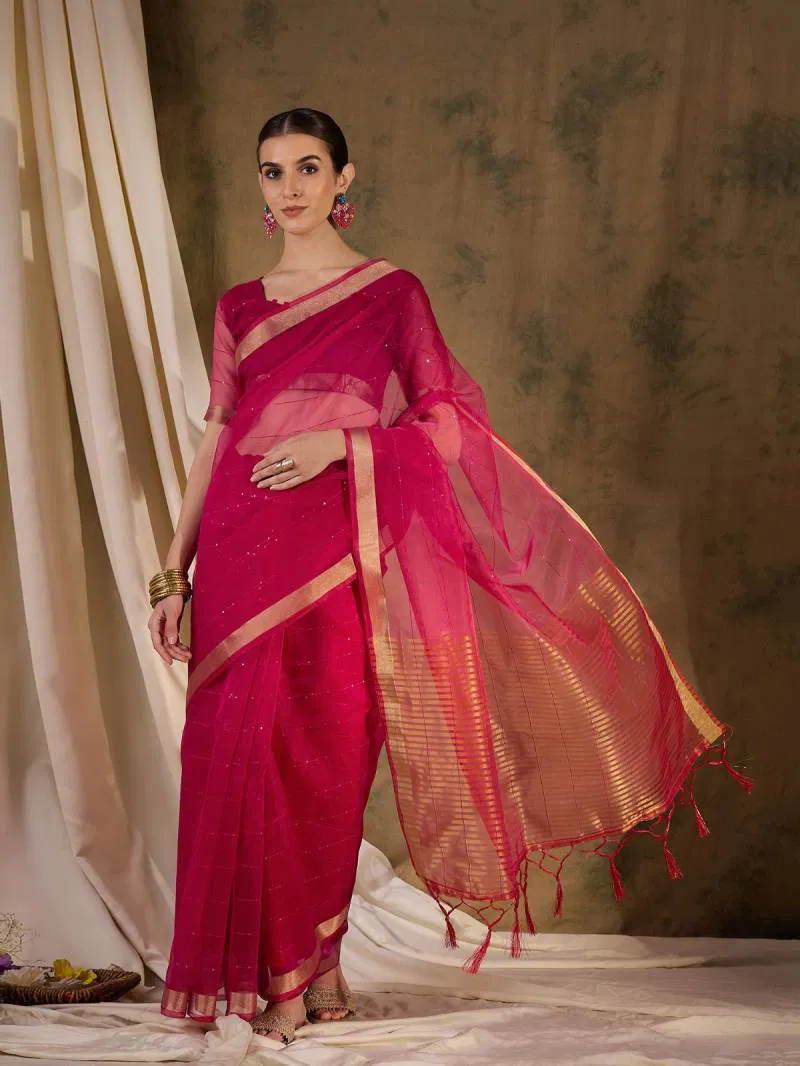 Color Set 8212 Organza Silk Festive Wear Saree Online Wholesale