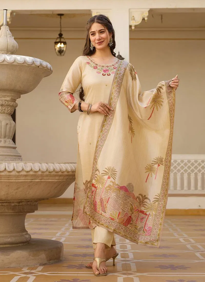 Hr 22 Viscose Assam Silk Fancy Kurti Bottom With Dupatta Online Wholesale