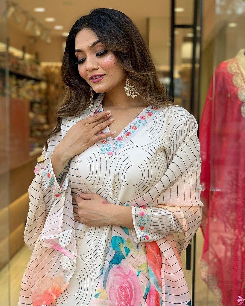 G 21 Digital Print Masleen Kurti With Bottom Dupatta Catalog