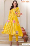 Indo Era 2577 Printed Linen A Line Kurti With Bottom Best Wholesale Shop In Surat
