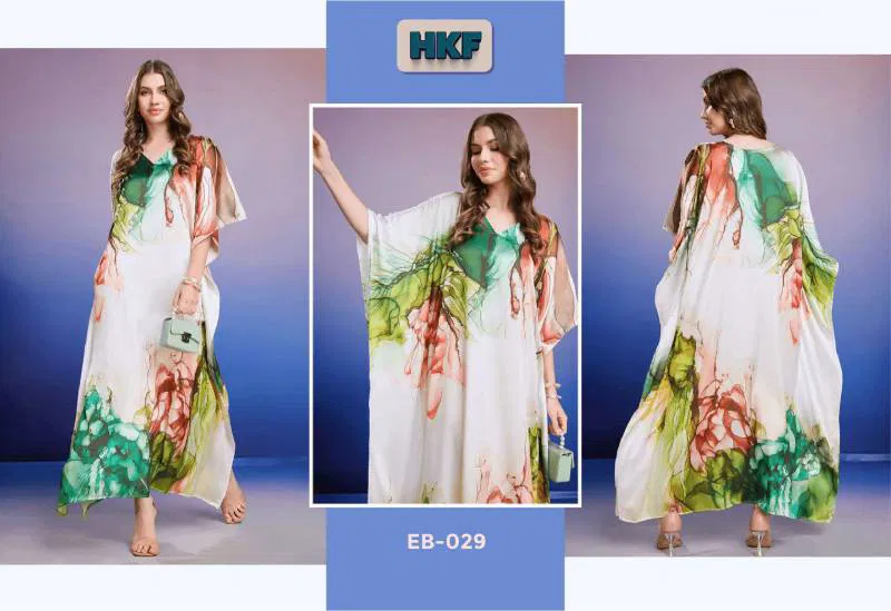 Hkf Everbloom Vol 5 By Soft Satin Printed Kaftan Exporters In India