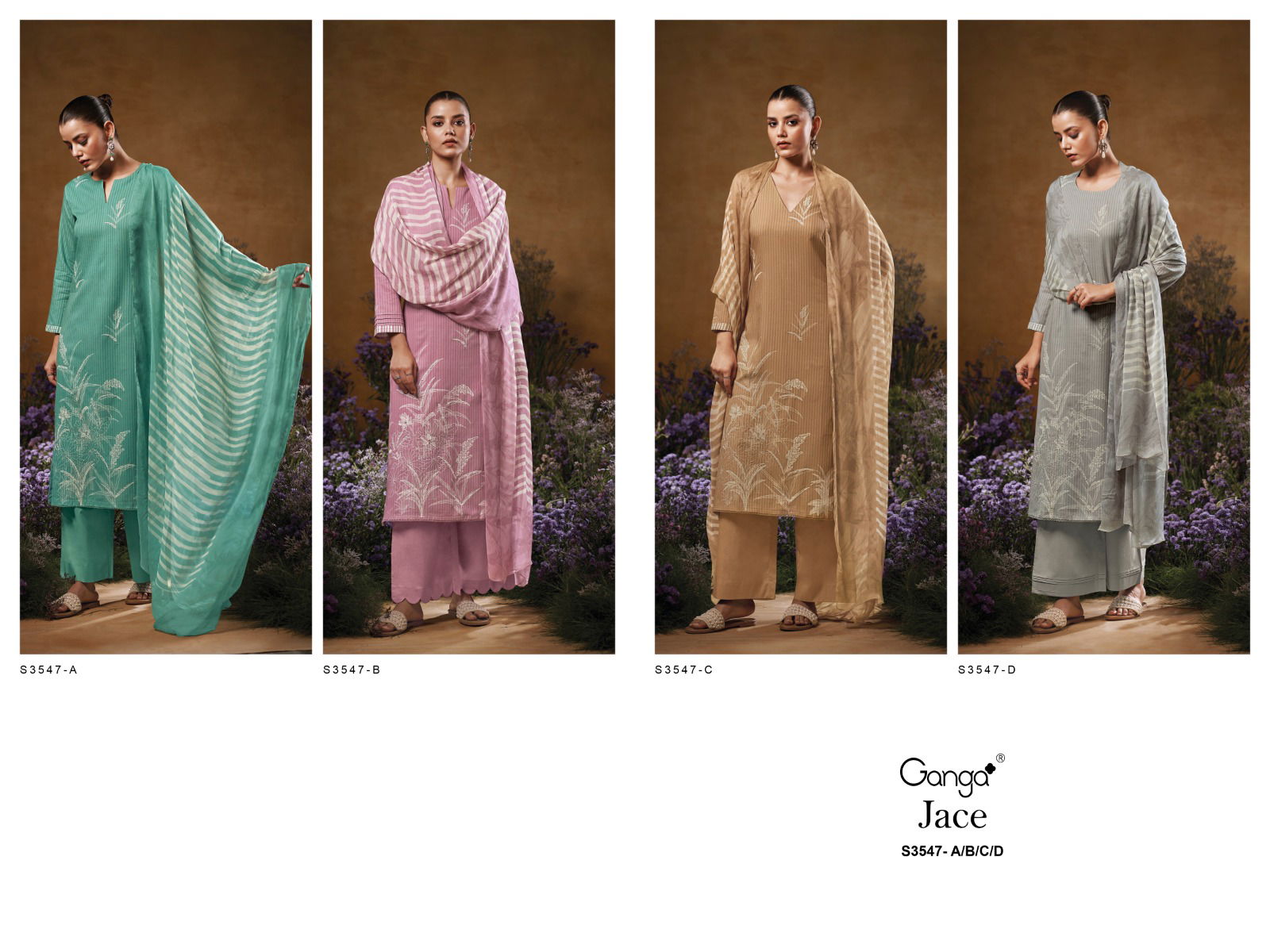 Jace 3547 By Ganga Cotton Printed Designer Salwar Suit Wholesalers In Delhi