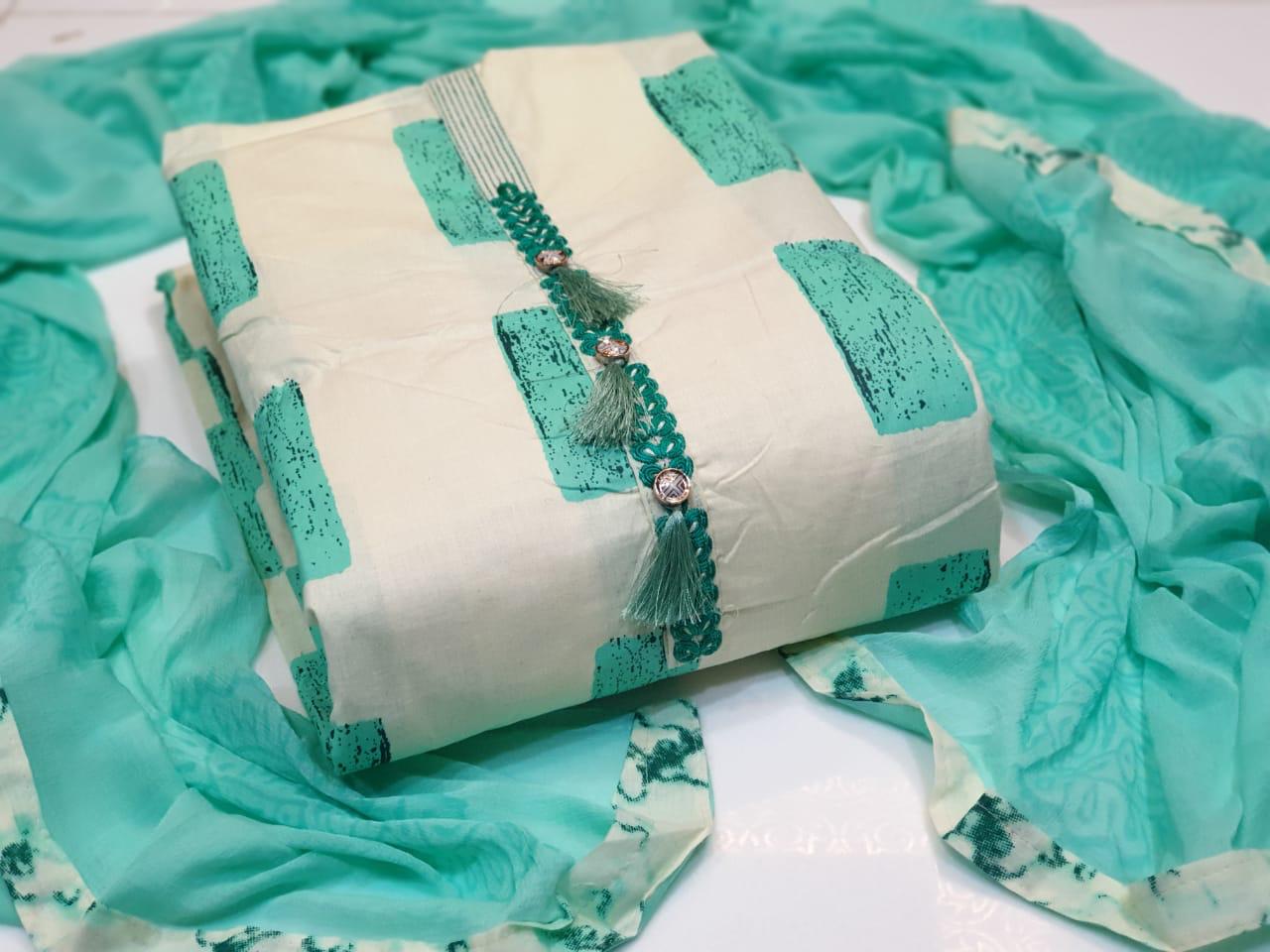 New Pattern Cotton Dress Material Collection