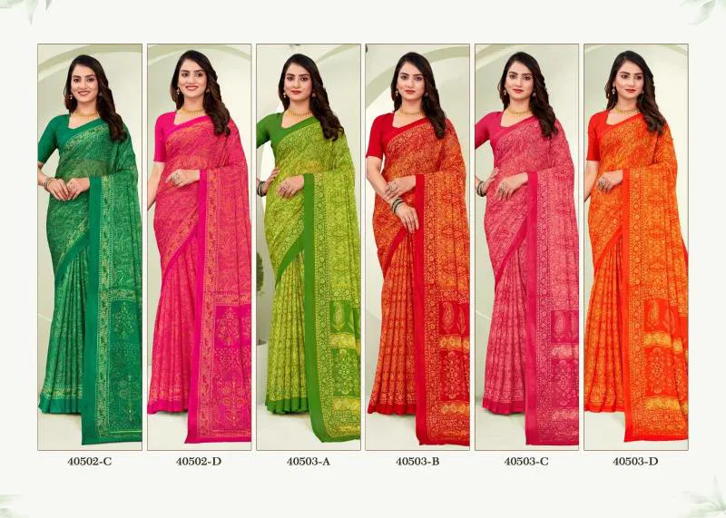 Star Chiffon 188 By Ruchi Printed Chiffon Saree Wholesale Market