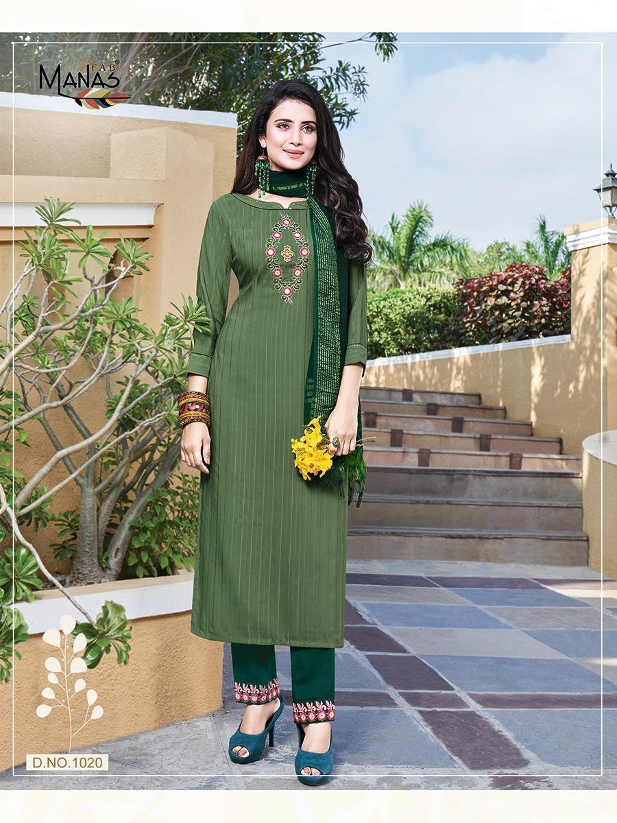 Manas Delight 4 Fancy Designer Festive Wear Embroidery Hand Work Ready Made Collection
