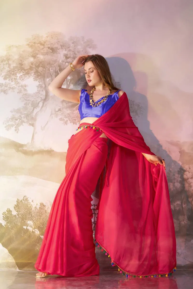 Ziva 36 Stylish Chiffon Party Wear Saree Wholesale Clothing Distributors In India