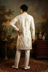  Silver Color Outluk Wedding Vol 46 Silk Embroidered Pintex Work Kurta With Pajama Manufacturers 4601 