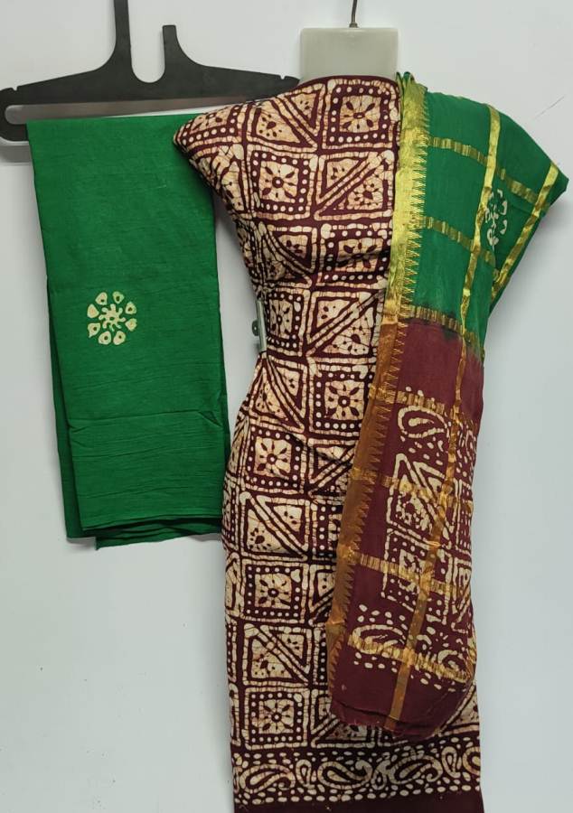 Latest Pure Cotton Bandhani Print Dress Material Collection 