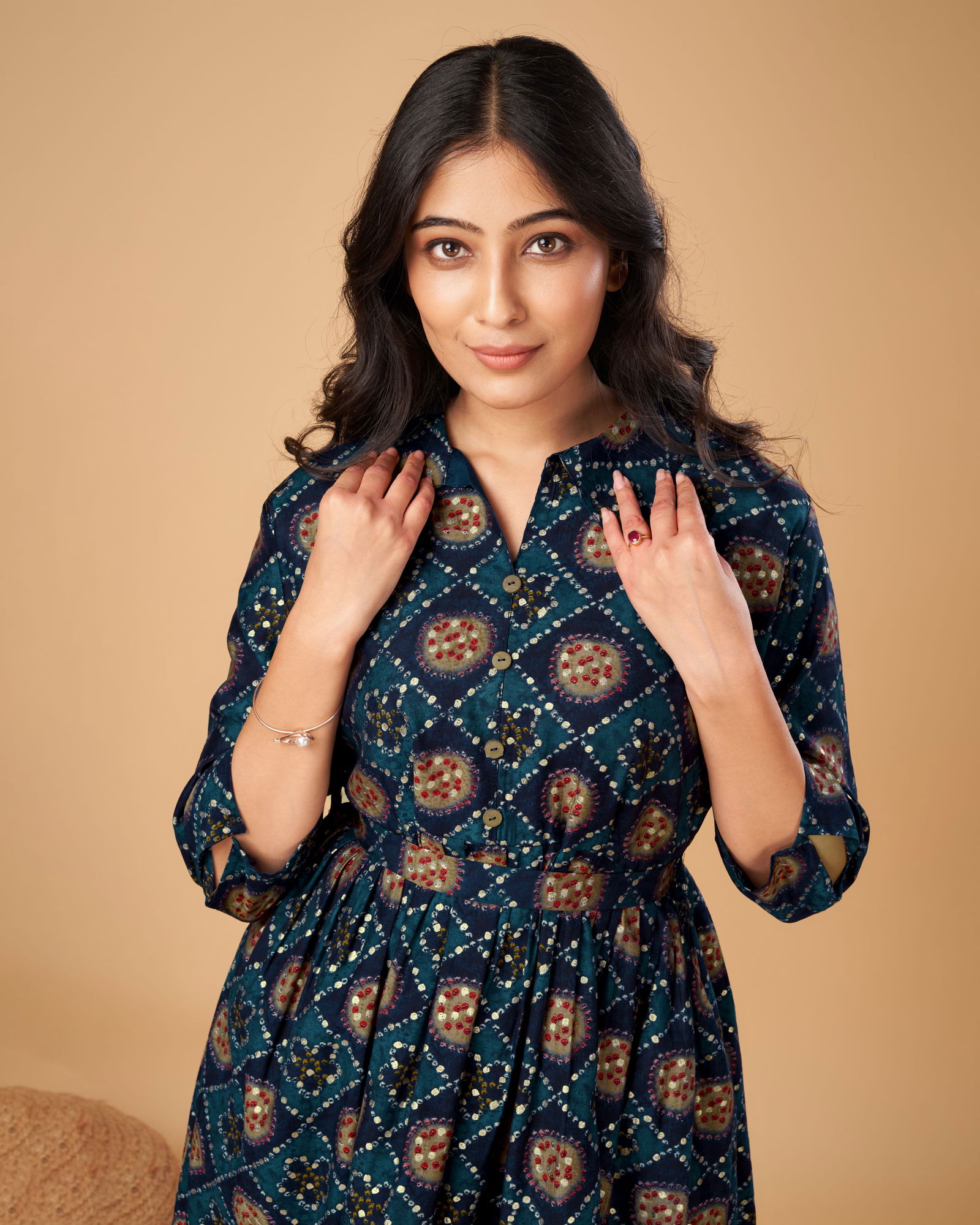 Mann Printed Chanderi Short Kurti With Bottom Catalog