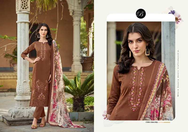 Zarqash Vol 5 By Belliza Jam Embroidery Wholesale Dress Material In India