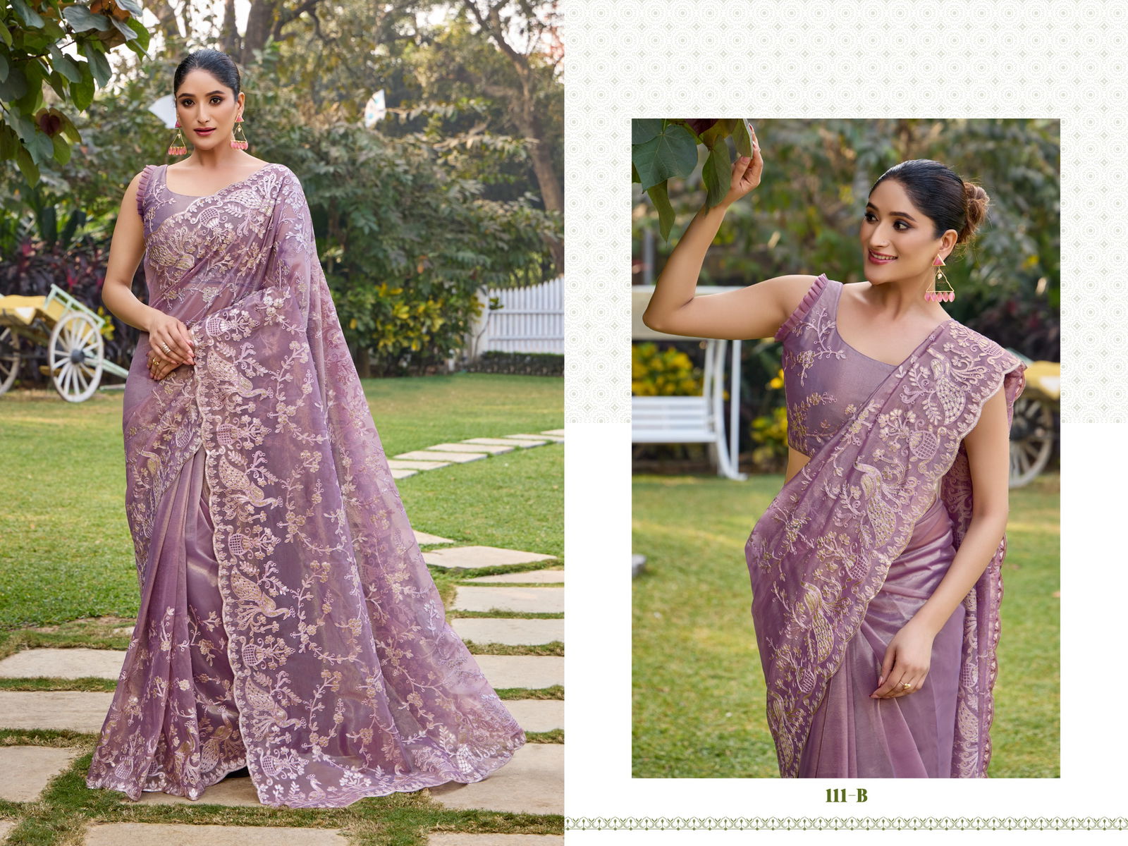 Df 111 A To 111 C Twill Net Designer Party Wear Saree Wholesale Online
