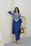 Naisha K 418 Gaji Silk Thread Mirror Work Stylish Kurti With Pant Bulk Orders In India
