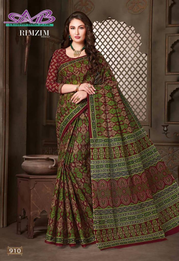 Ab Rim Zim Latest Regular Wear Cotton weaving Designer Printed Sarees Collection