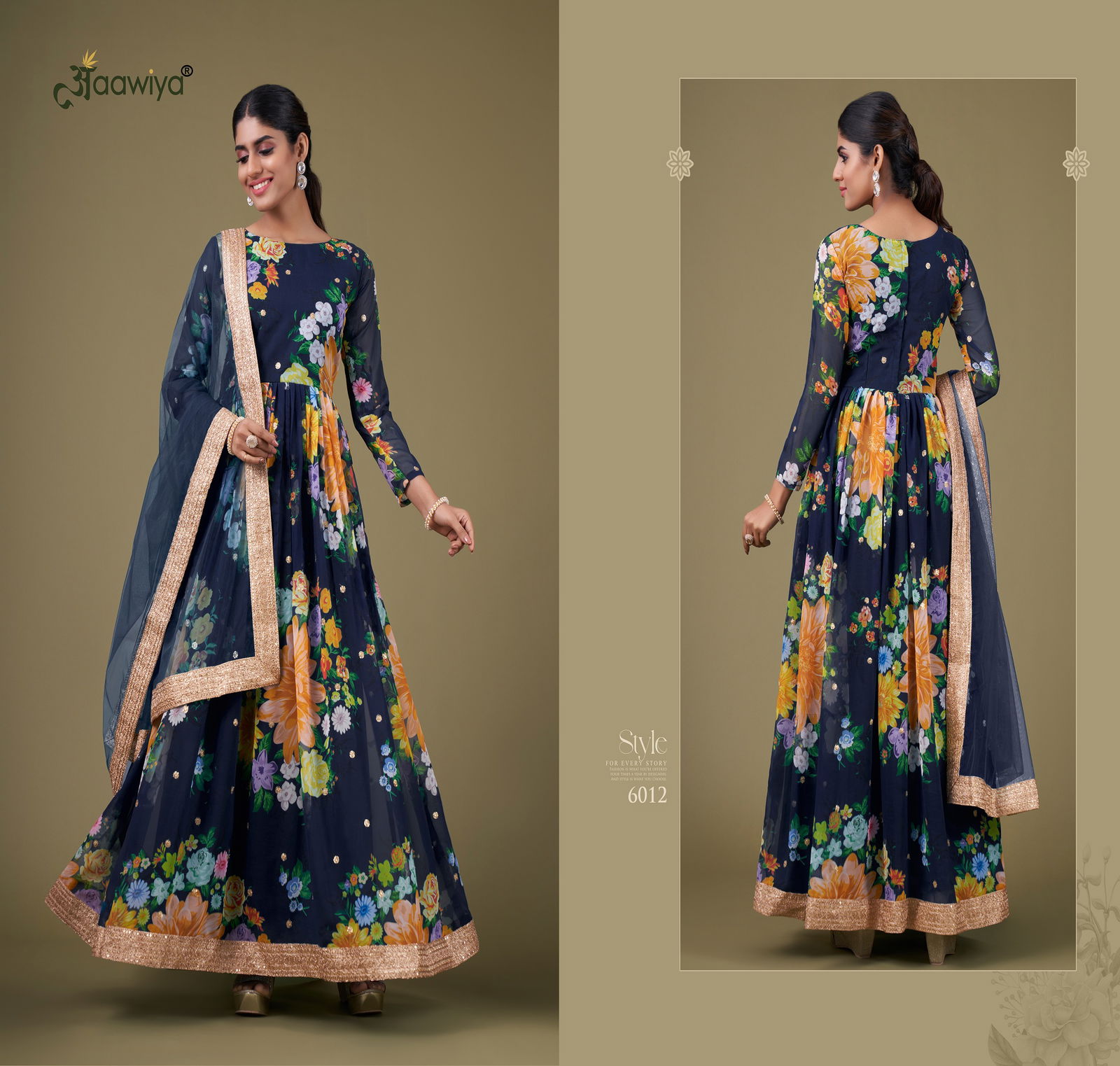 Floral Vol 1 By Aawiya Long Anarkali Readymade Suits Wholesale Online