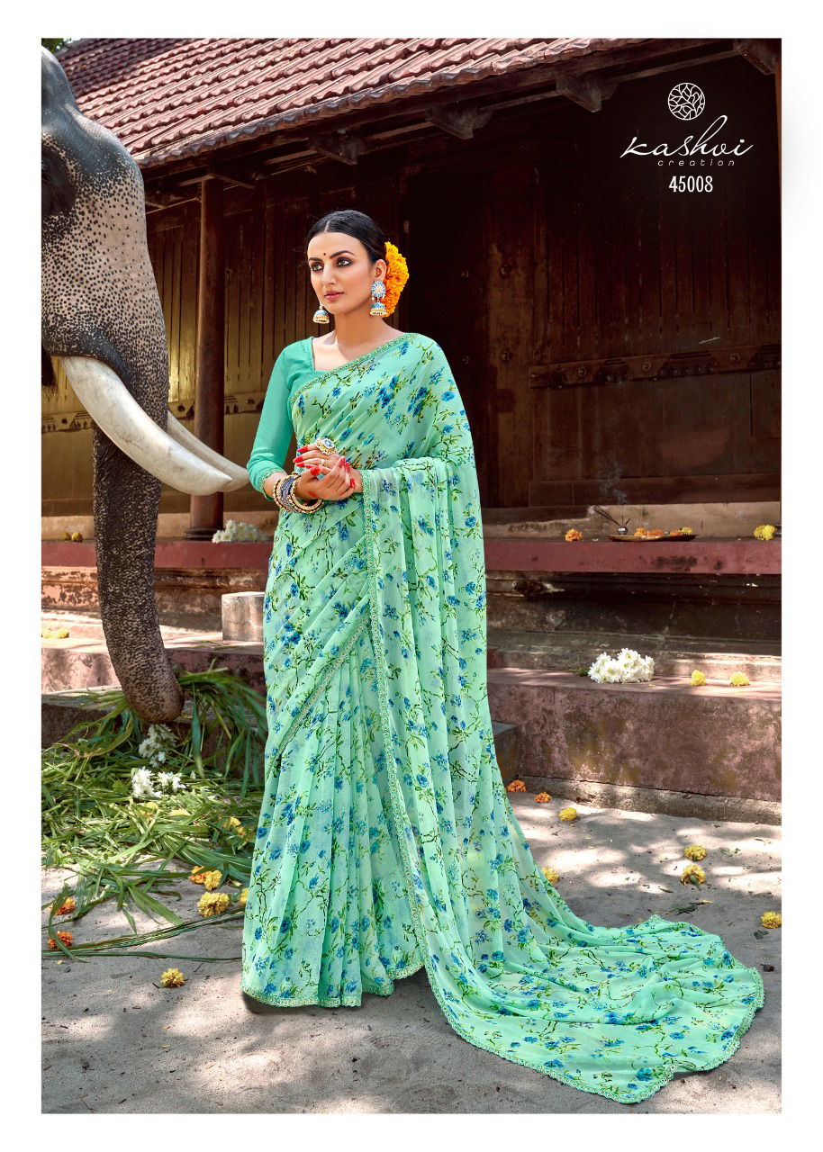 Kashvi Nirali Fancy Latest Fancy Designer Heavy Regular Casual Wear Chiffon Printed Sarees Collection
