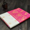 MF 1120 White And Pink Designer Soft Lichi Silk Bulk Saree Orders In India
