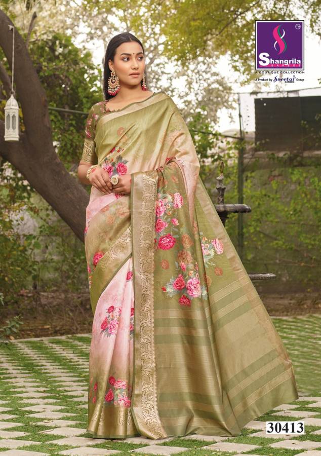 Shangrila Nitara Digital Latest Collection of Designer Printed Silk Saree 