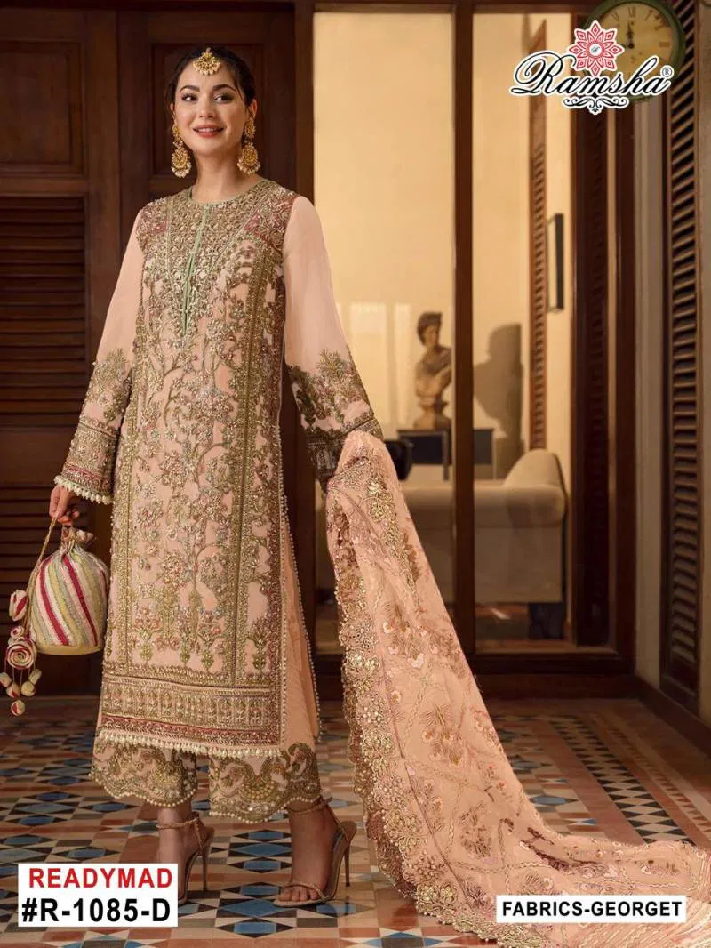 Ramsha R 1085 A To D Georgette Readymade Suits Wholesale Wholesale In India