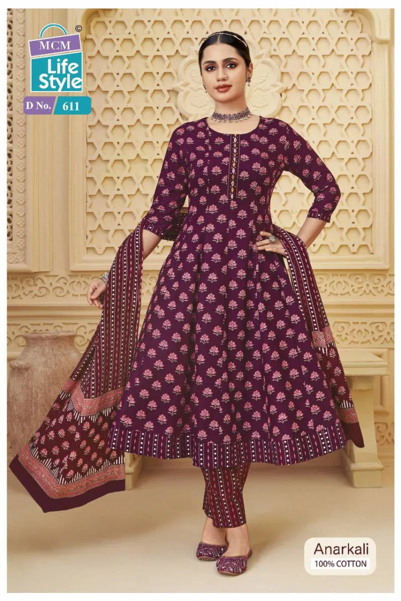 Anarkali Vol 6 By Mcm Cotton Readymade Suit Wholesalers In Delhi