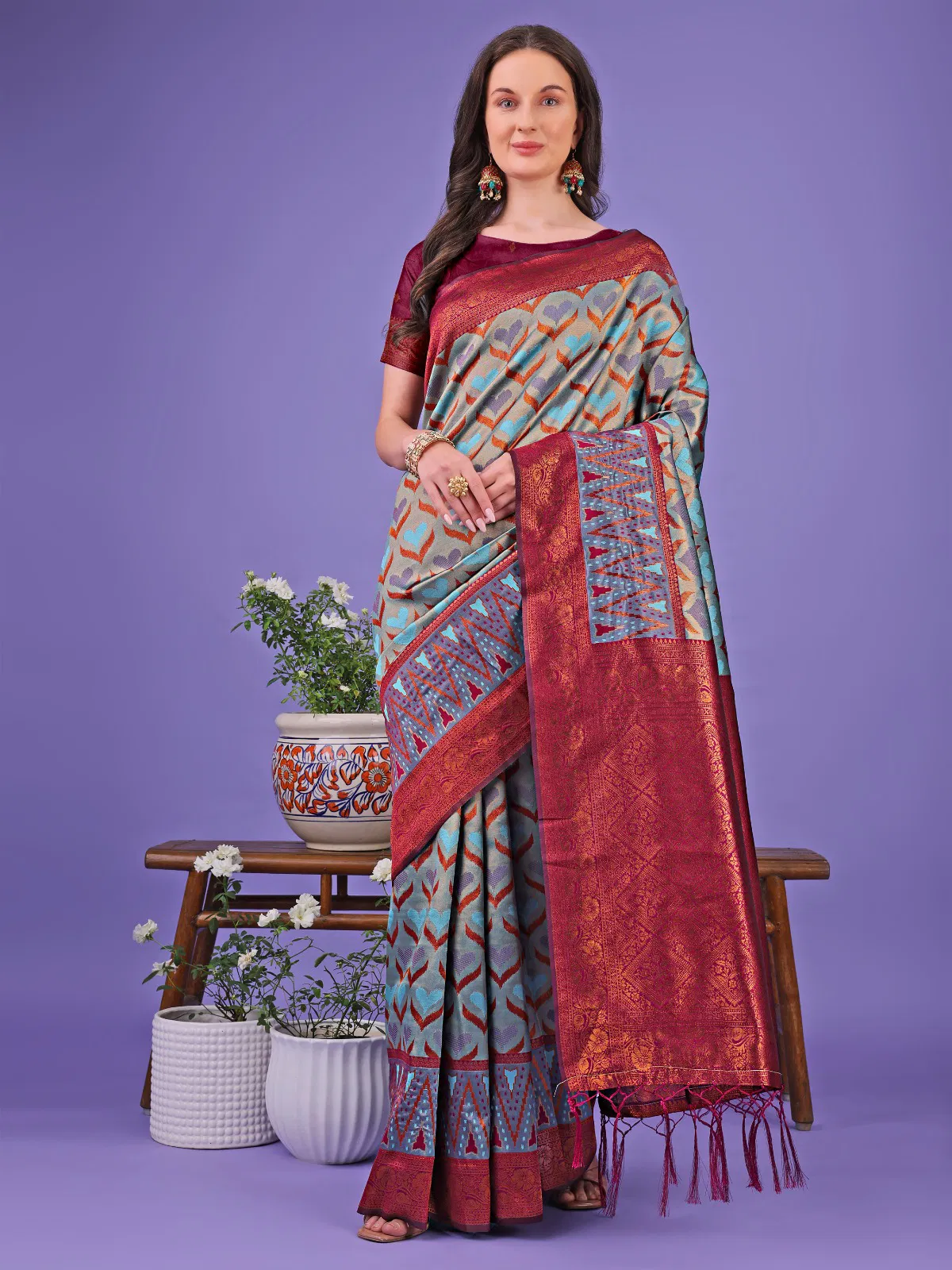 Blossom By Astita Lichi Silk Wedding Wear Saree Wholesale Shop In Surat