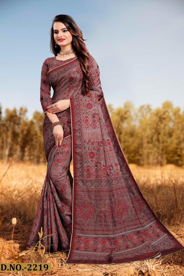 Naree Beauty Silk Printed Designer Party wear Saree Collections
