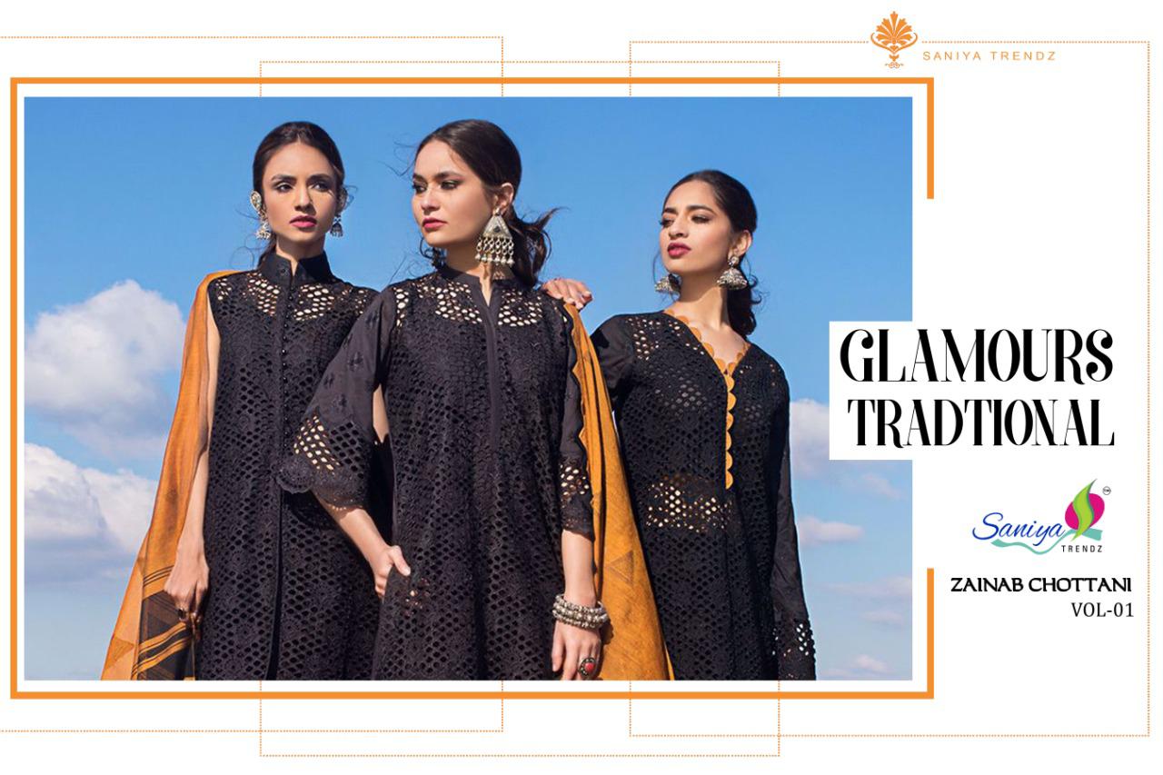 Saniya Zainab Chottani 1 Latest Fancy Designer Casual Wear Pakistani Eid Collection Salwar Kameez
