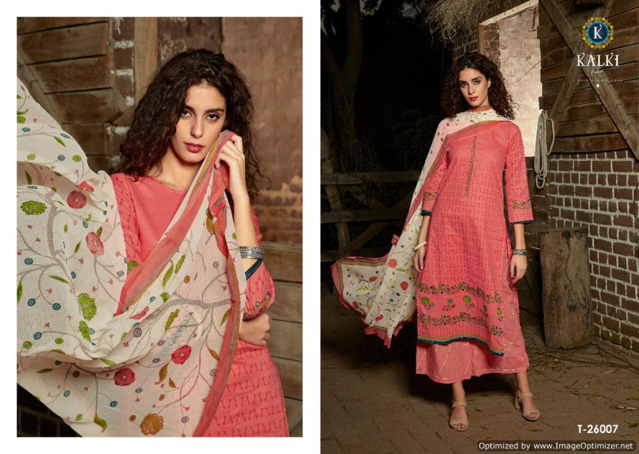 Kalki Ready Made Collection Of Kurti Plazzo Pattern Suit Gota Patti Work With Nazneen Dupatta 