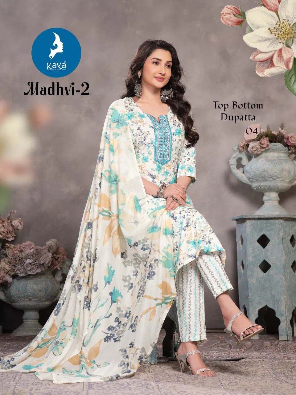 Madhvi 2 By Kaya Cotton Printed Kurti With Bottom Dupatta Exporters In India
