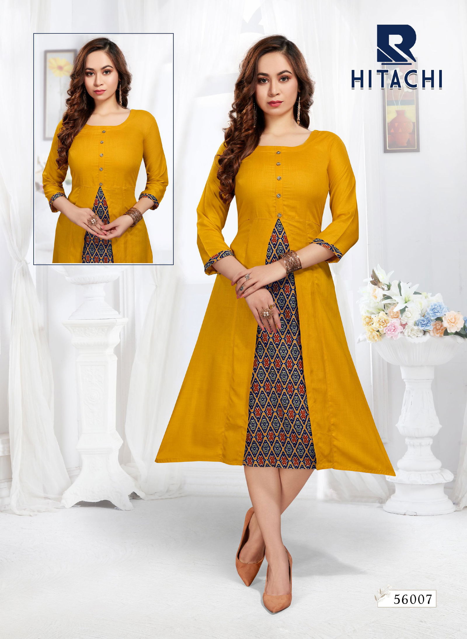 Raashi Hitachi Regular Wear Rayon Printed Anarkali Kurti Collection
