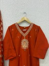 Naisha K 340 Roman Silk Embroidery Kurti With Pant Dupatta Exporters In India
