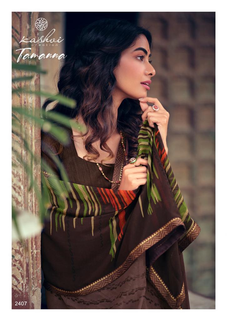 Kashvi Tamanna Silk Latest Fancy Designer Casual Wear Printed Weightless With Border Saree Collection
