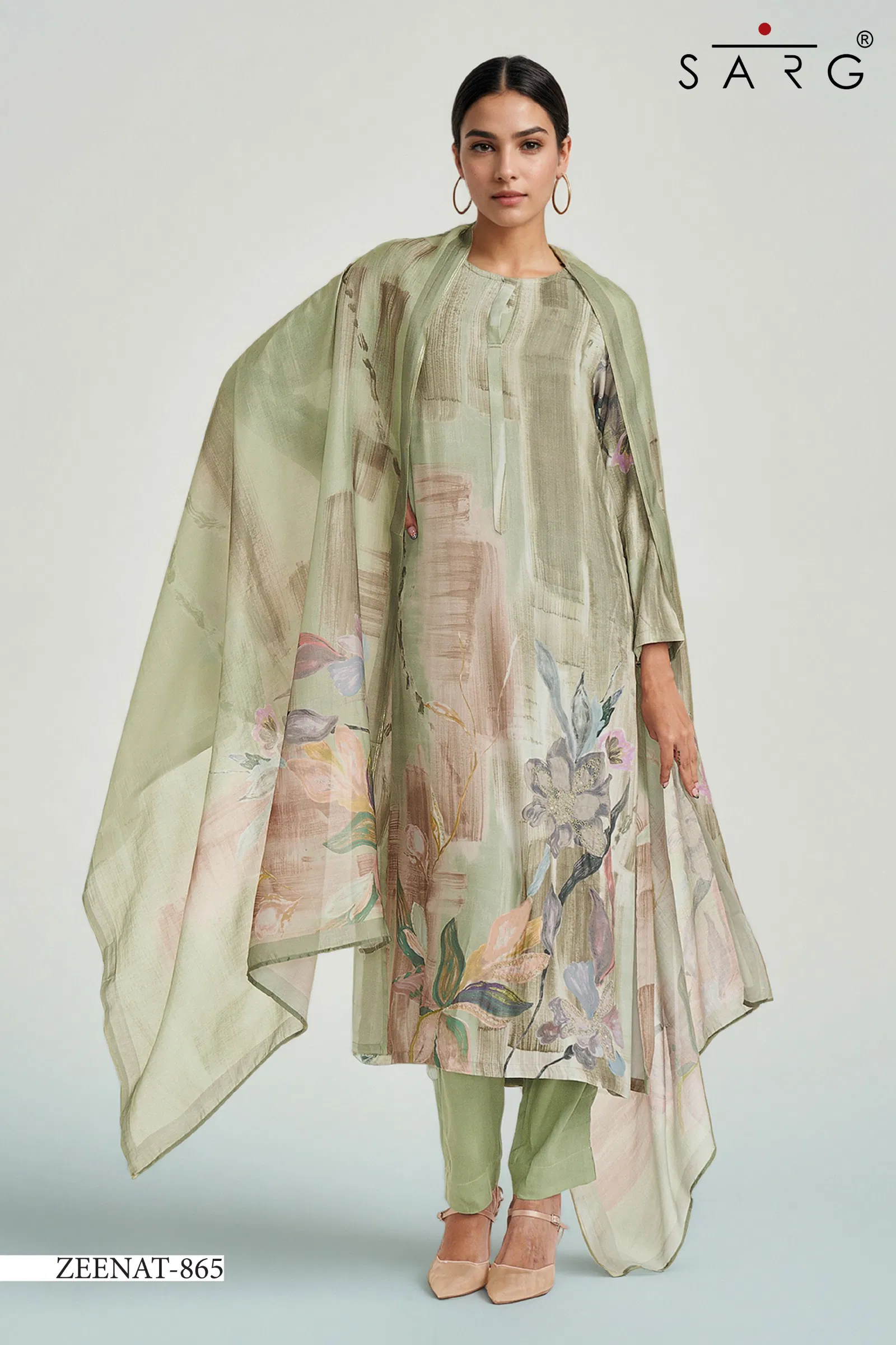 Zeenat By Sarg Lawn Cotton Printed Dress Material Suppliers In India
