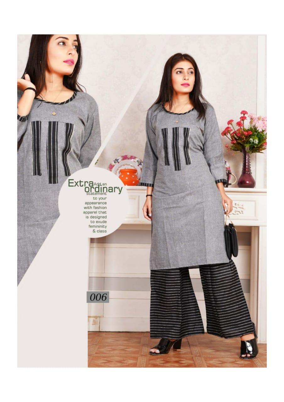 Trendy Plazzo Express Latest Regular Wear South Cotton Handloom Kurti With Bottom Collection
