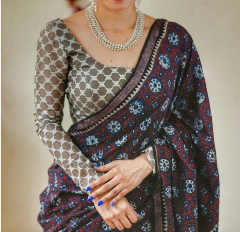 VK 4060 Printed Imported Cotton Daily Wear Sarees